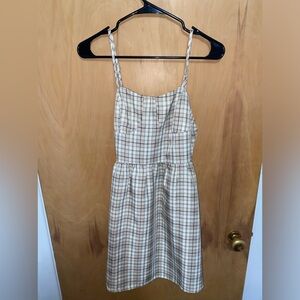 Brown plaid dress from SHIEN; size small